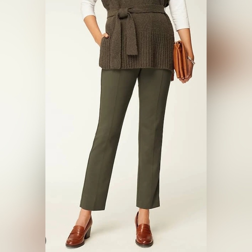 ❤️ J JILL PONTE SLIM PINTUCK PULL ON PANTS, SMALL